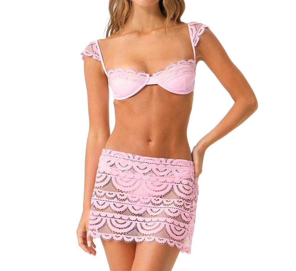 NEW PQ SWIM gia lace underwire top in rosé